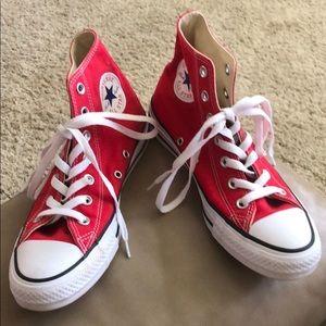 Red high top Converse